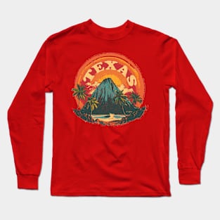 Texas Tourist Volcano Vintage Long Sleeve T-Shirt